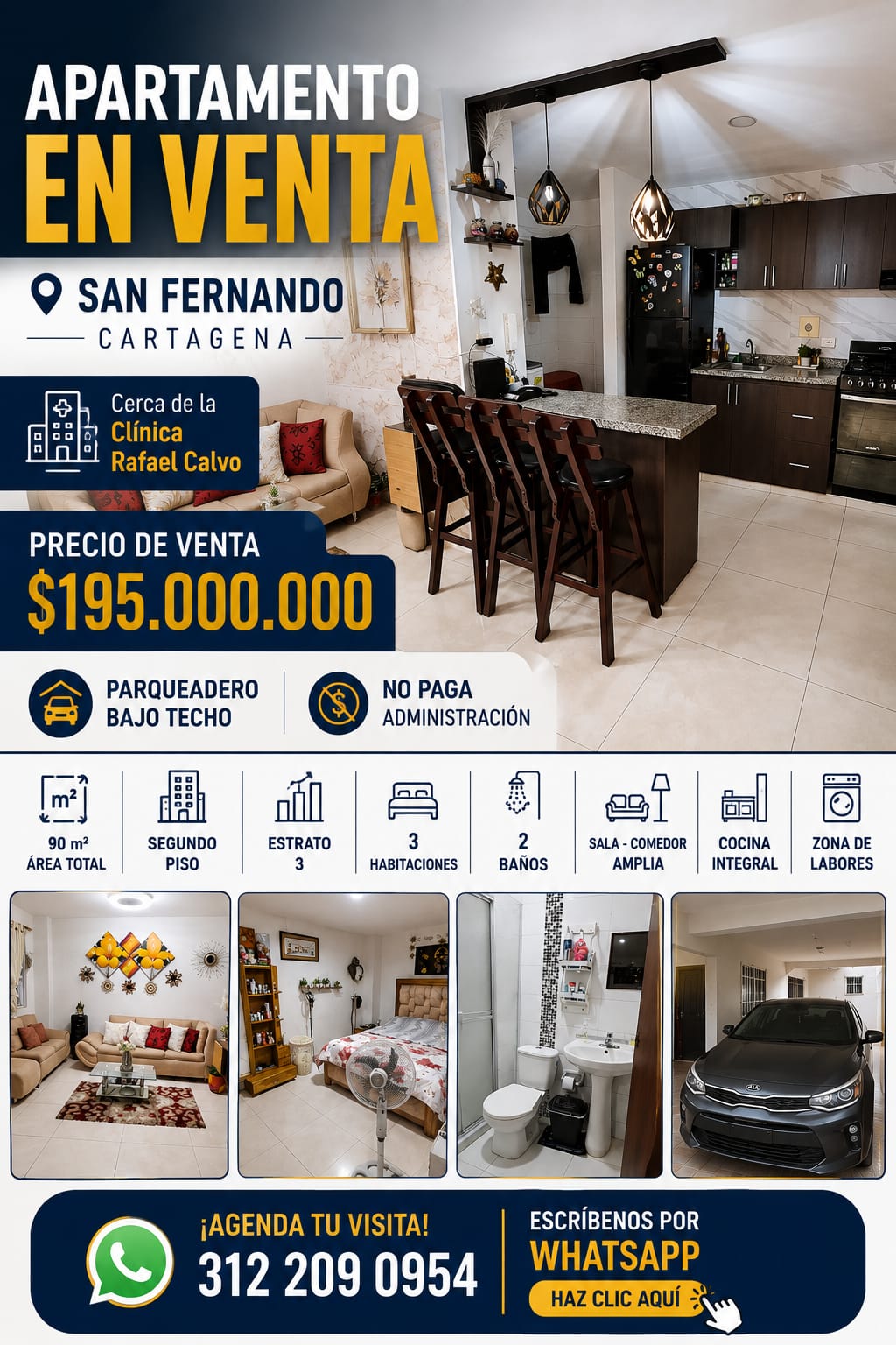 VENDO APARTAMENTO EN SAN FERNANDO 